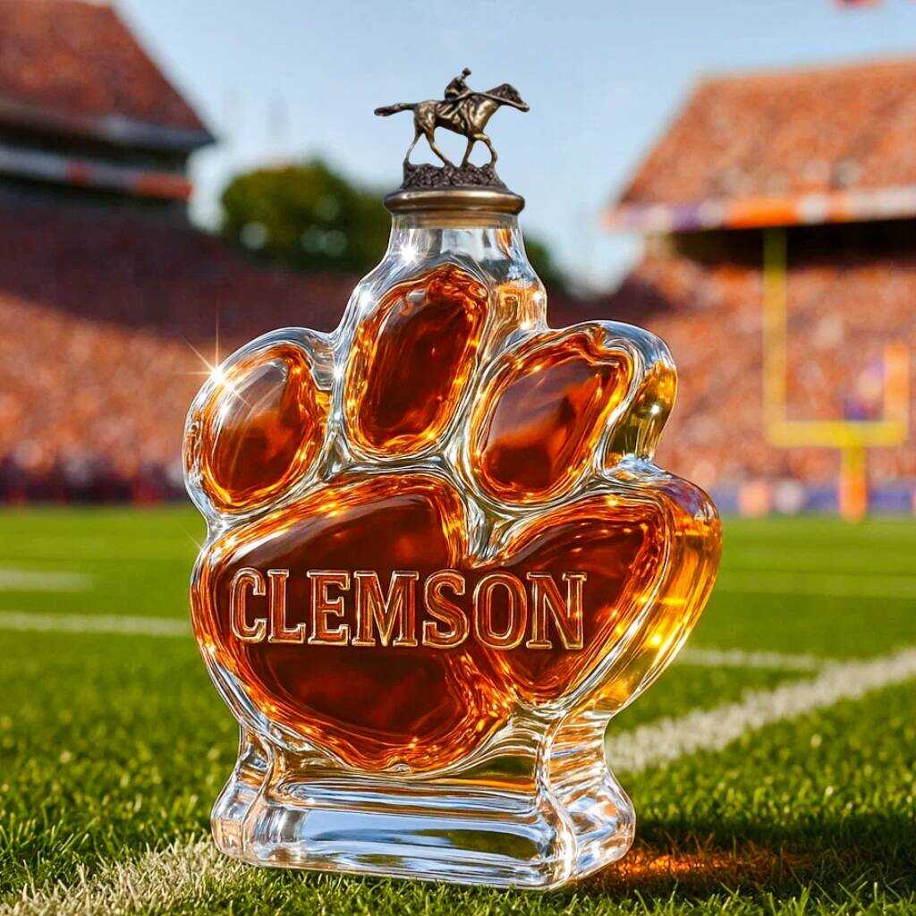 Clemson Tigers Claw Whiskey Bottle
