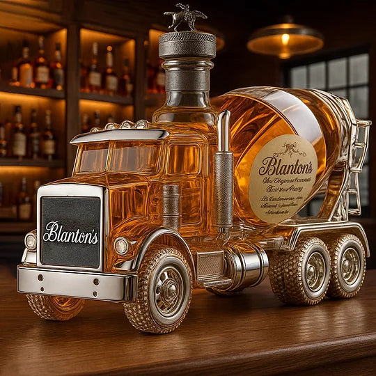 Cement Mixer Truck Whiskey Bottle