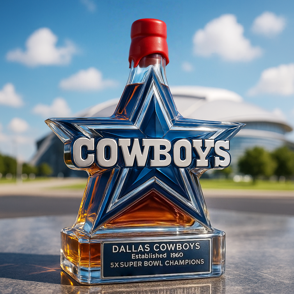 Dallas Cowboys Whiskey Bottle