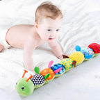 CuddleBug | Musical Plush Caterpillar Baby Sensory Toy with Crinkle and Rattle