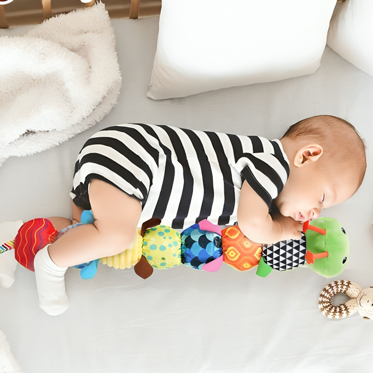 CuddleBug | Musical Plush Caterpillar Baby Sensory Toy with Crinkle and Rattle