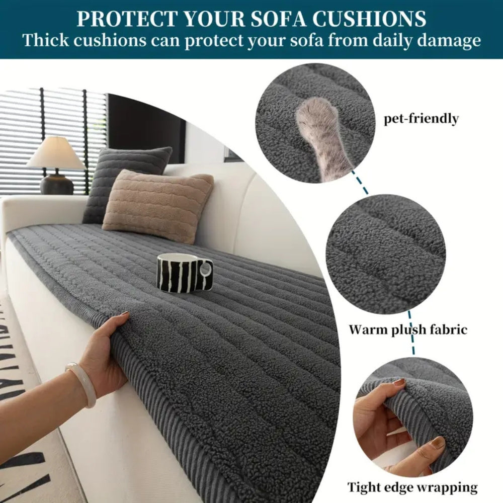 Soft Plush Microfiber Sofa Cover