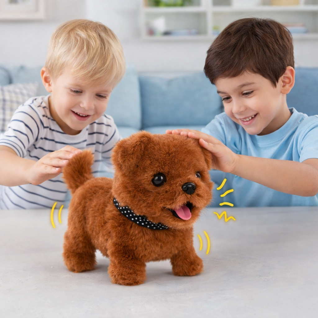 Dog Toy Interactive Puppy Robot Plush Walking Barking Pet