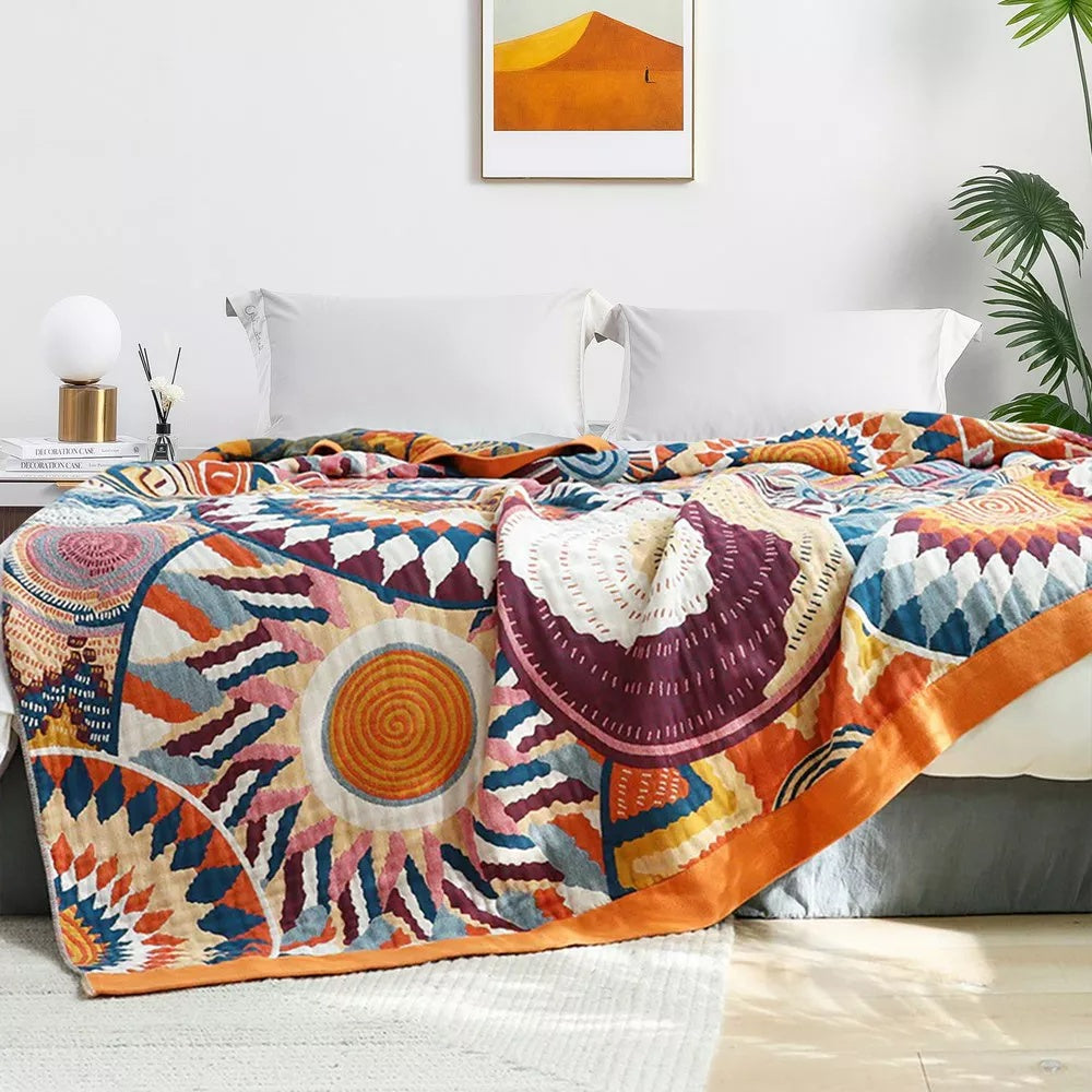 Cotton Throw Blanket for Home Use