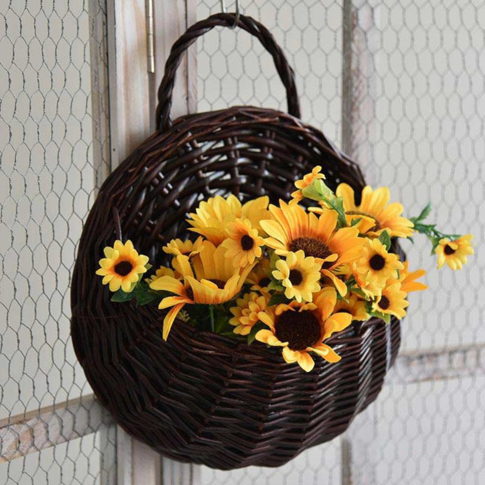 Woven Wicker Hanging Basket for Storage