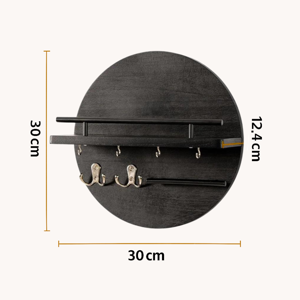 Round Wooden Key Holder | Stylish & Eco-Friendly Wall Organiser