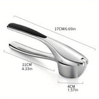 Minimalist Stainless Garlic Squeezer with Non-Slip Handle