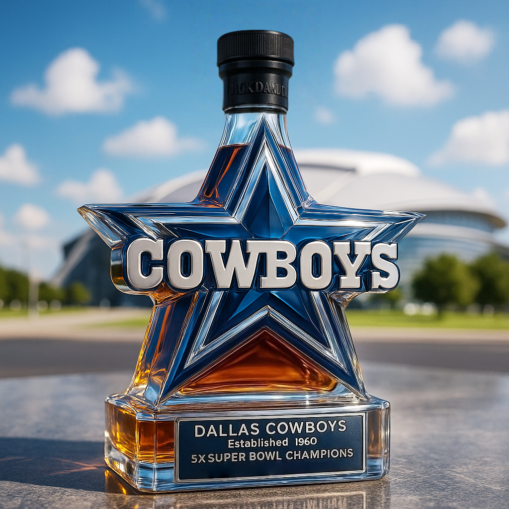 Dallas Cowboys Whiskey Bottle