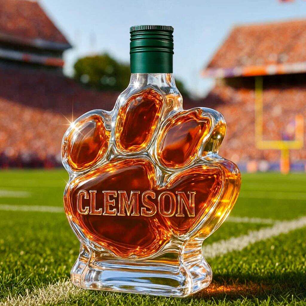 Clemson Tigers Claw Whiskey Bottle