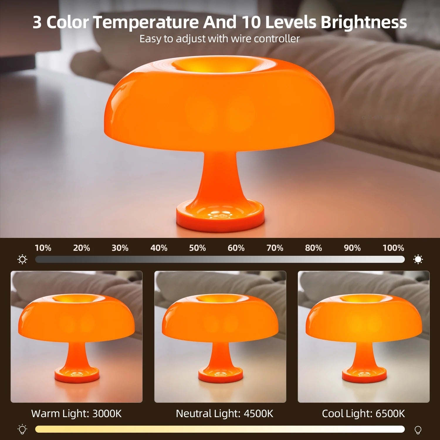 Classic Mushroom Table Lamp | Bauhaus-Inspired Decorative Light