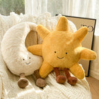 LunaSol | Velvety Soft Sun and Moon Plush Cushion for Nursery and Bedroom Decor
