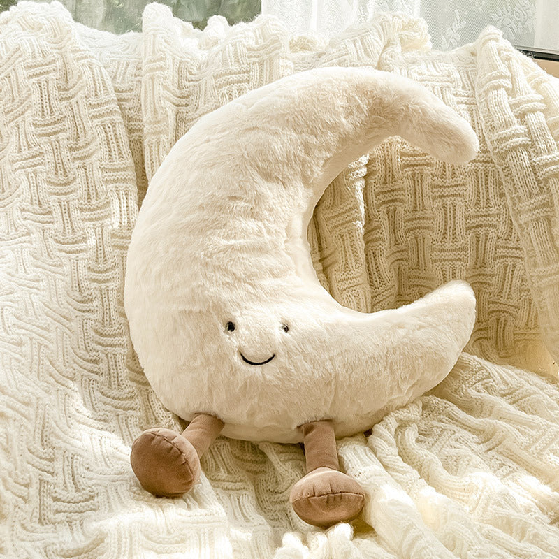 LunaSol | Velvety Soft Sun and Moon Plush Cushion for Nursery and Bedroom Decor
