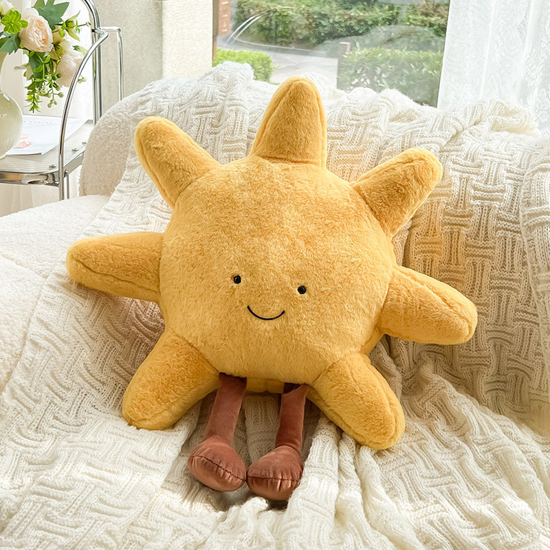 LunaSol | Velvety Soft Sun and Moon Plush Cushion for Nursery and Bedroom Decor