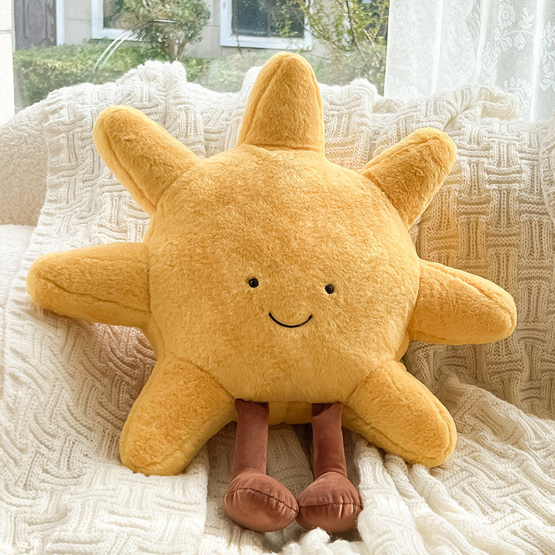 LunaSol | Velvety Soft Sun and Moon Plush Cushion for Nursery and Bedroom Decor