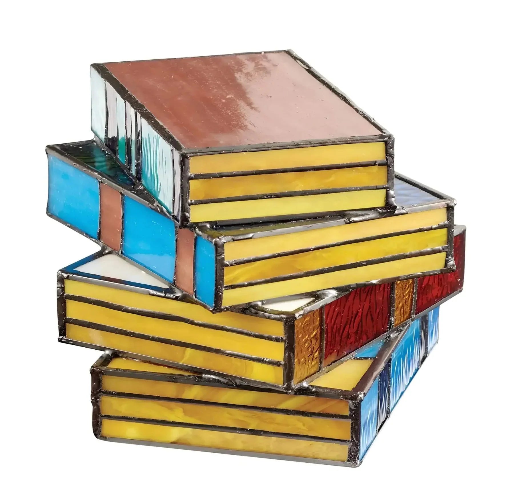 Stained Glass Book Lamp | Handcrafted Art Lighting